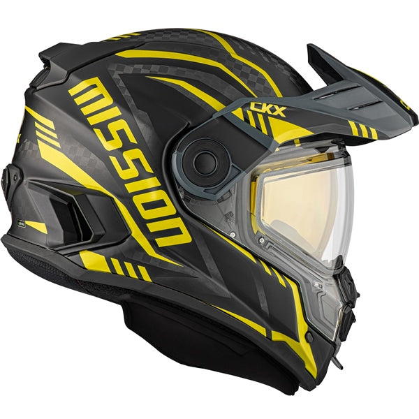 CARBON MISSION ELECTRIC HELMET (Mat Yellow) | CKX