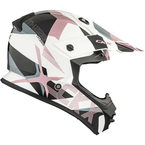 TX228 OFF ROAD HELMET (Lord Glossy White/Pink) | CKX