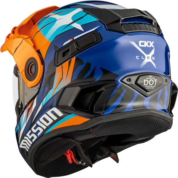 MISSION ELECTRIC HELMET (Claw - Orange/Blue) | CKX