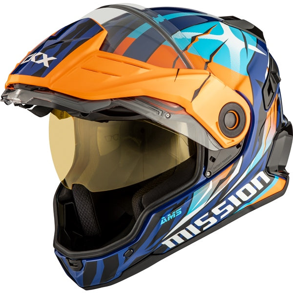 MISSION ELECTRIC HELMET (Claw - Orange/Blue) | CKX