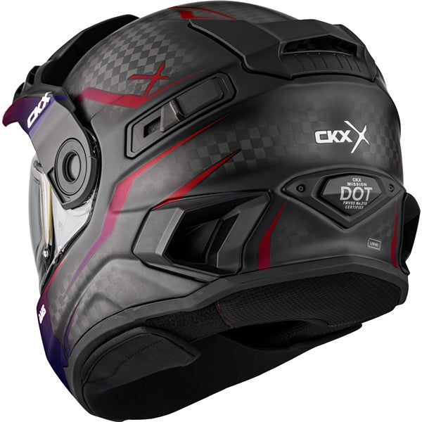 CARBON MISSION ELECTRIC HELMET (Mat Scarlet/Twilight) | CKX