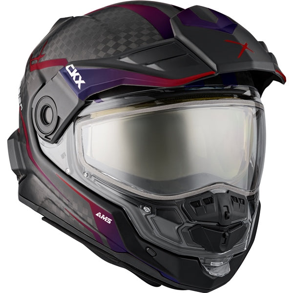 CARBON MISSION ELECTRIC HELMET (Mat Scarlet/Twilight) | CKX