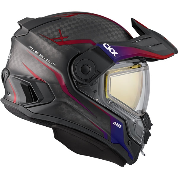 CARBON MISSION ELECTRIC HELMET (Mat Scarlet/Twilight) | CKX