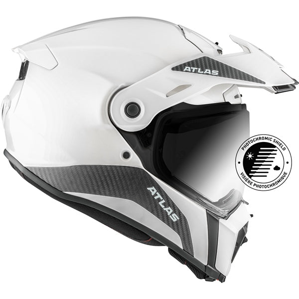 ATLAS CARBON DUAL SPORT HELMET (Glossy Pearl White) | CKX