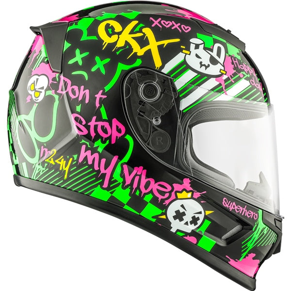 RR24Y YOUTH HELMET (Street- Glossy Green Apple/Purple) | CKX