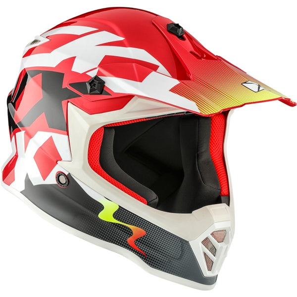 TX019Y YOUTH OFF ROAD HELMET (Howl Glossy Red) | CKX