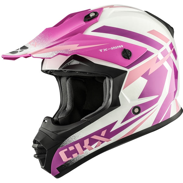 TX228 OFF ROAD HELMET (Bolt Glossy Purple) | CKX