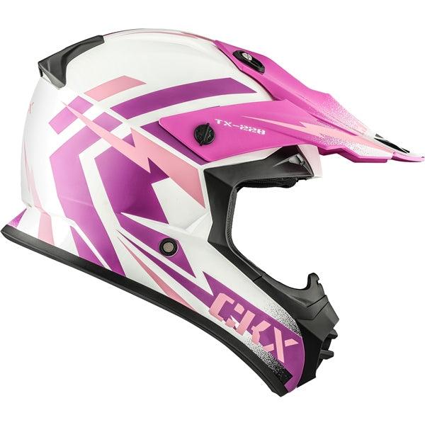 TX228 OFF ROAD HELMET (Bolt Glossy Purple) | CKX