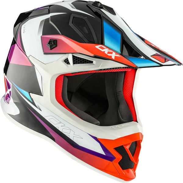 TX319 OFF ROAD HELMET (Skyway Glossy Blue/Red) | CKX