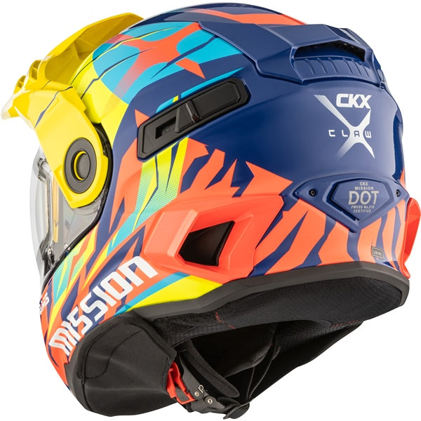 MISSION ELECTRIC HELMET (Claw - Blue/Red/Yellow) | CKX