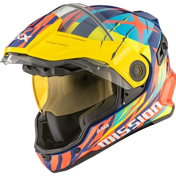 MISSION ELECTRIC HELMET (Claw - Blue/Red/Yellow) | CKX