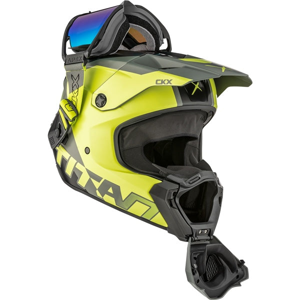 TITAN DUAL LENS WINTER HELMET (Nunavut Mat Sunny Lime) | CKX