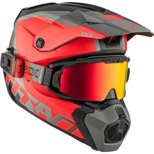 TITAN DUAL LENS WINTER HELMET (Nunavut Mat Red) | CKX