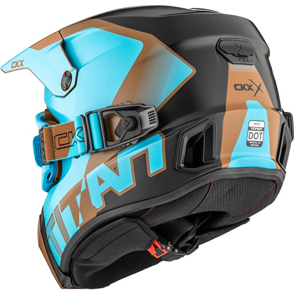 TITAN DUAL LENS WINTER HELMET (Nunavut Mat Blue/Pecan) | CKX