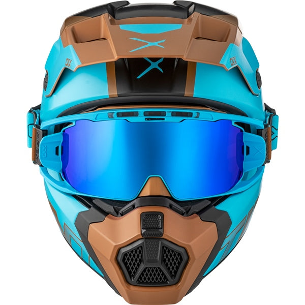 TITAN DUAL LENS WINTER HELMET (Nunavut Mat Blue/Pecan) | CKX