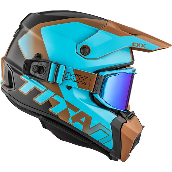 TITAN DUAL LENS WINTER HELMET (Nunavut Mat Blue/Pecan) | CKX
