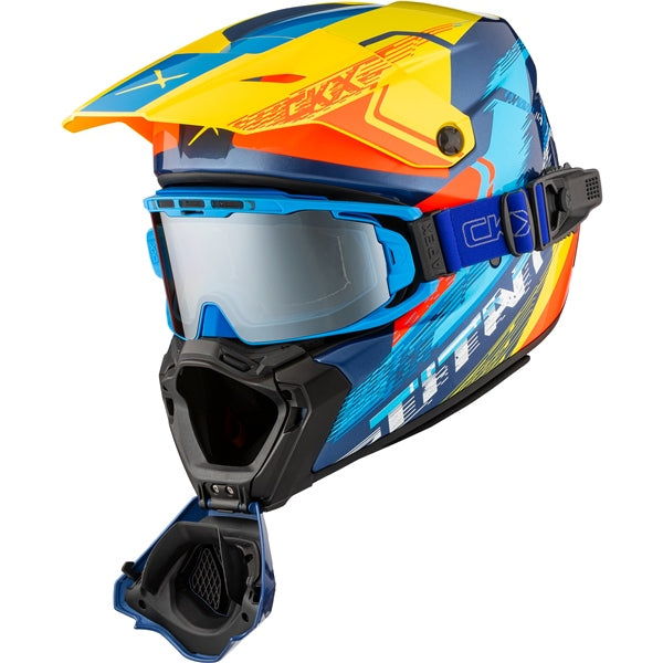 TITAN DUAL LENS WINTER HELMET (Concordia Glossy Blue/Yellow/Red) | CKX