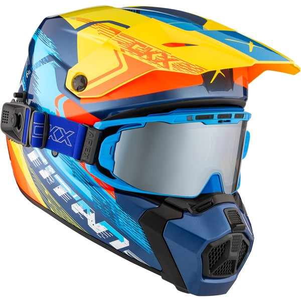 TITAN DUAL LENS WINTER HELMET (Concordia Glossy Blue/Yellow/Red) | CKX