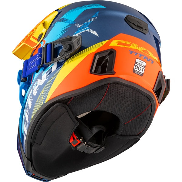 TITAN DUAL LENS WINTER HELMET (Concordia Glossy Blue/Yellow/Red) | CKX