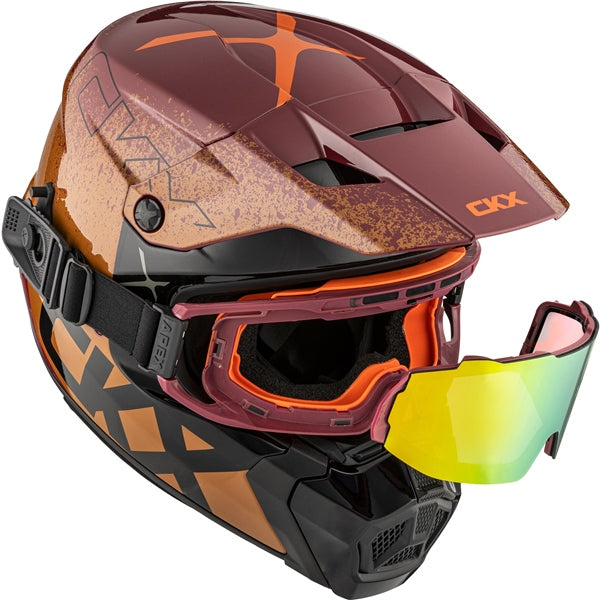 TITAN DUAL LENS WINTER HELMET (Vaneer Glossy Pecan) | CKX