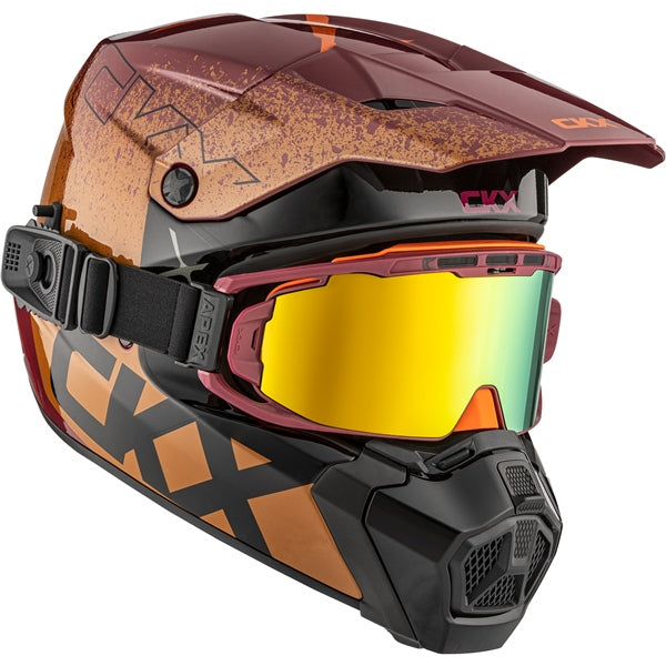 TITAN DUAL LENS WINTER HELMET (Vaneer Glossy Pecan) | CKX