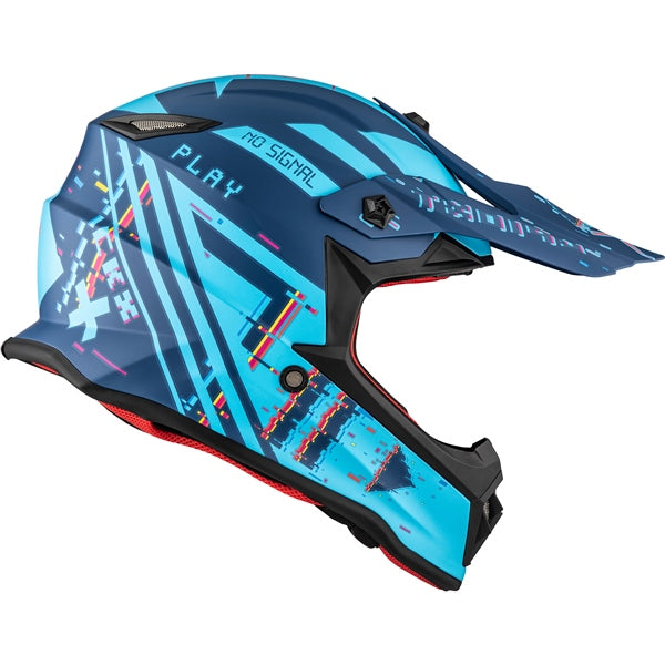 TX019Y YOUTH OFF ROAD HELMET (Error Mat Blue) | CKX