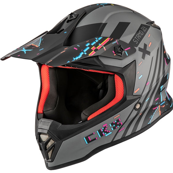 TX019Y YOUTH OFF ROAD HELMET (Error Mat Grey) | CKX
