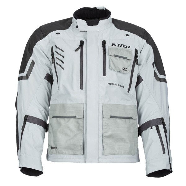 CARLSBAD MOTORCYCLE JACKET (High Rise/Asphalt) | KLIM in light grey with functional pockets and durable design.