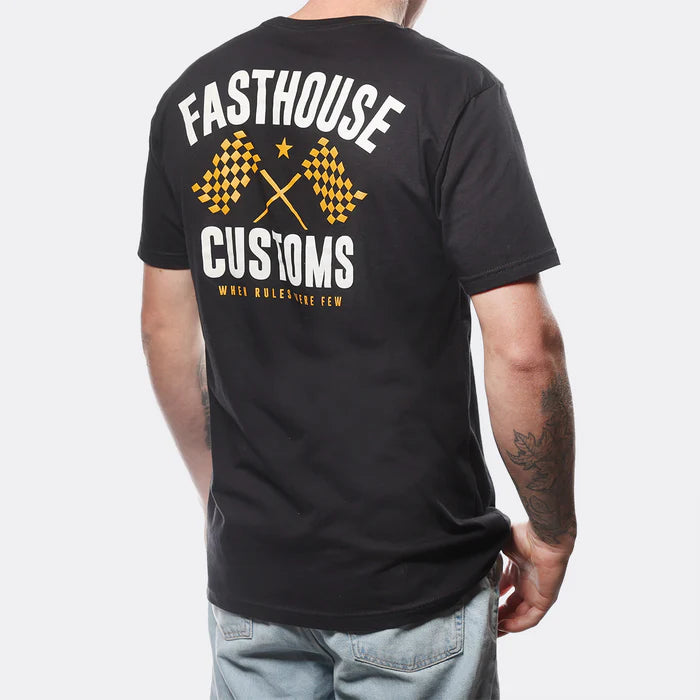 68 TRICK SS TEE (Black/Vintage Gold) | Fasthouse