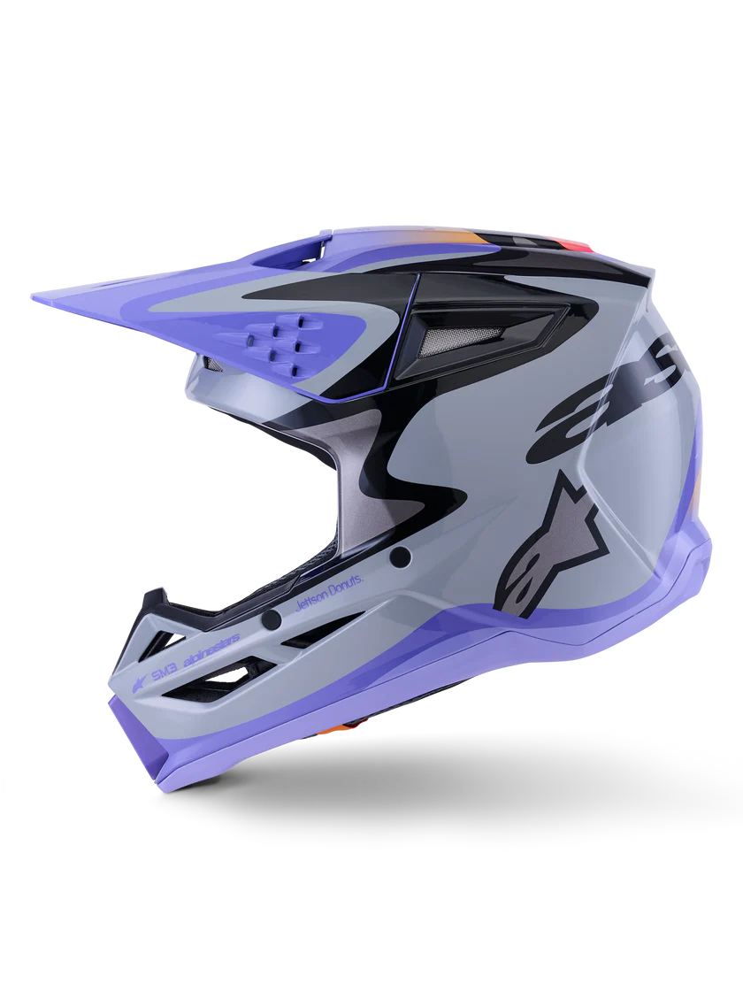 SM3 HELMET JETTSON (Gray/Purple/Black) | ALPINESTARS