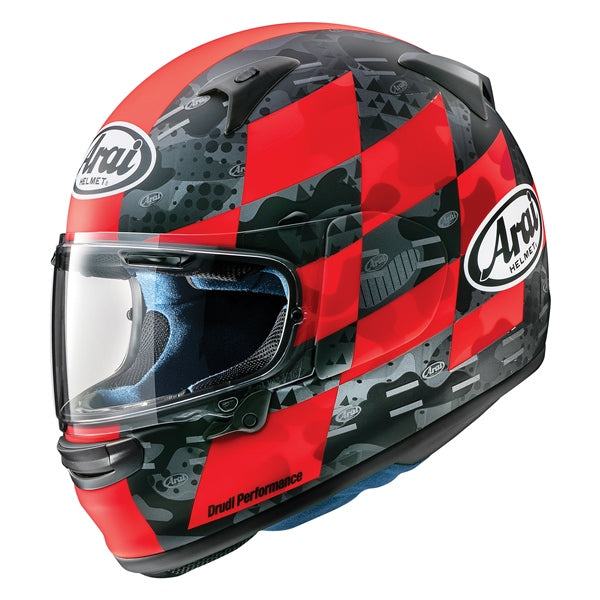 REGENT-X FULL FACE HELMET (Patch Flo Red Frost) | Arai