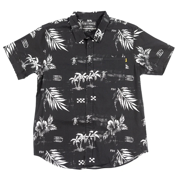 ALANI SS BUTTON UP SHIRT (Black) | Fasthouse