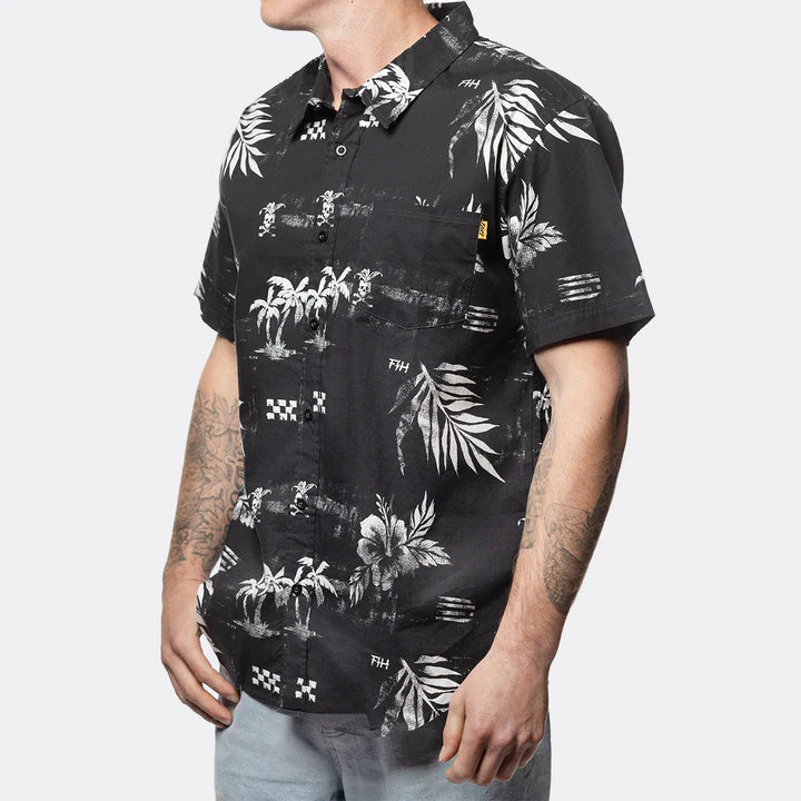 ALANI SS BUTTON UP SHIRT (Black) | Fasthouse