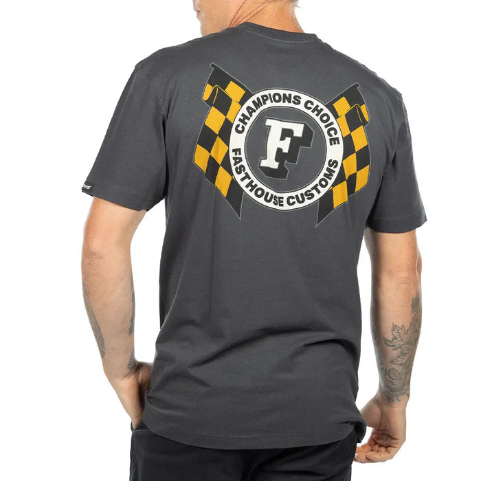 CHAMP CHOICE SS TEE (GRAPHITE BLACK) | FASTHOUSE