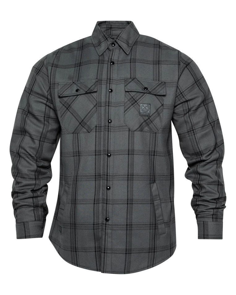 MEN'S DAKOTA SHERPA FLANNEL JACKET (Grey) | DIXXON