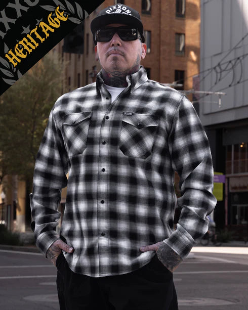 MEN'S CRENSHAW HERITAGE FLANNEL (Black/White) | DIXXON