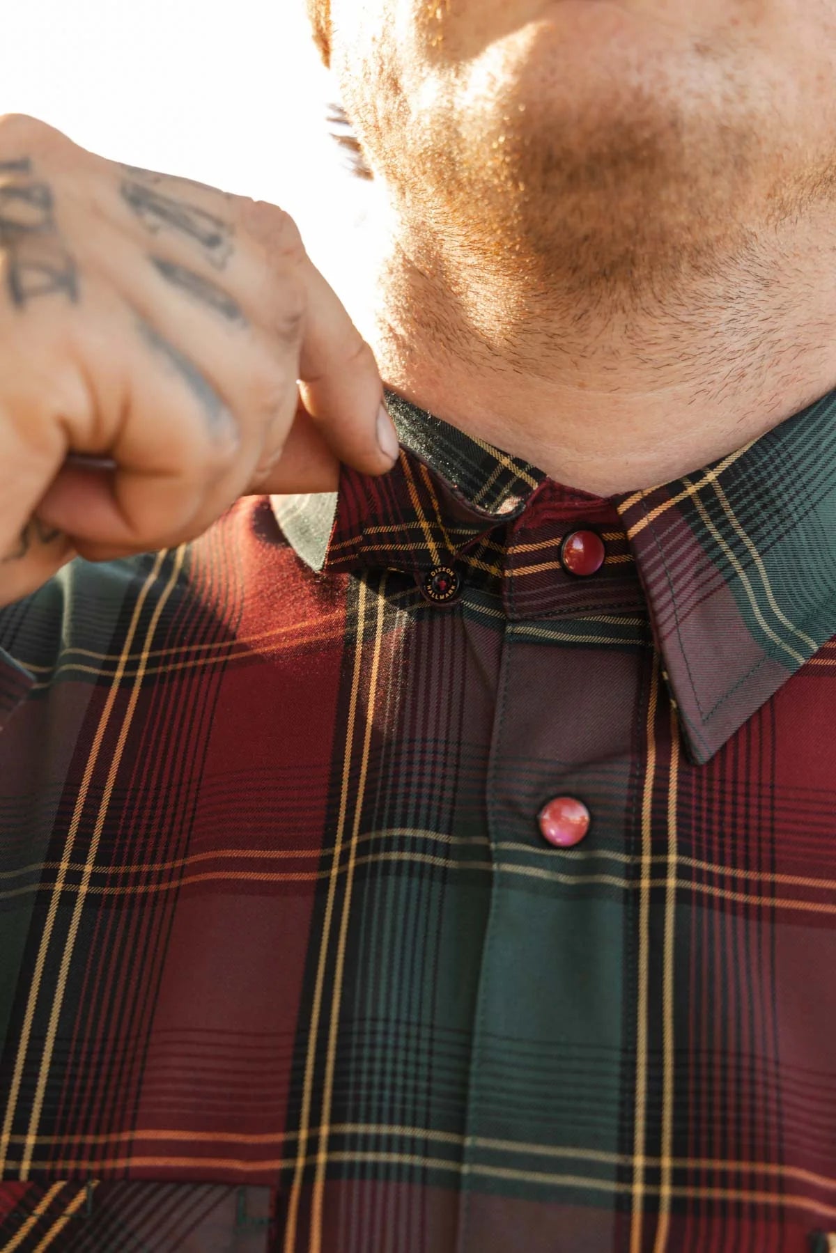 MEN'S HALLMARK LONG SLEEVE SHIRT (Red/Green) | DIXXON