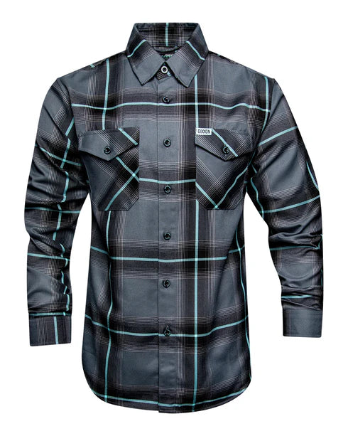 THE POWERLINE FLANNEL (Grey/Blue) | DIXXON