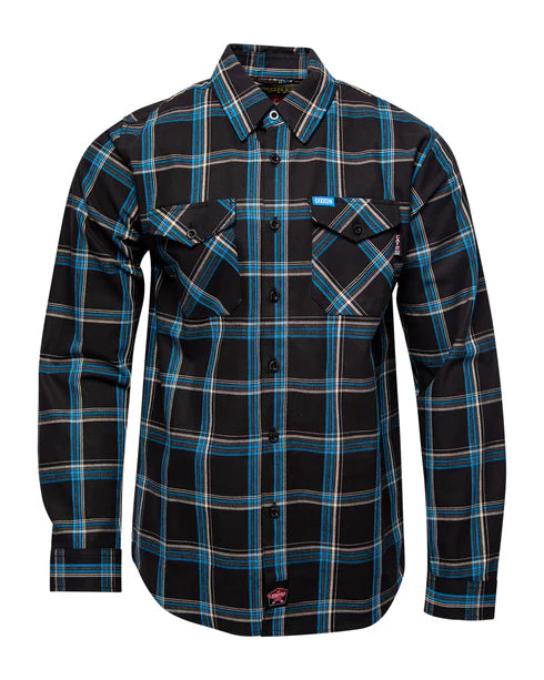 MEN'S TIG FR FLANNEL (Black/Blue) | DIXXON