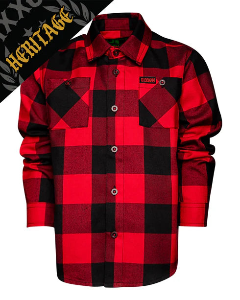 YOUTH RED RUM HERITAGE FLANNEL | DIXXON