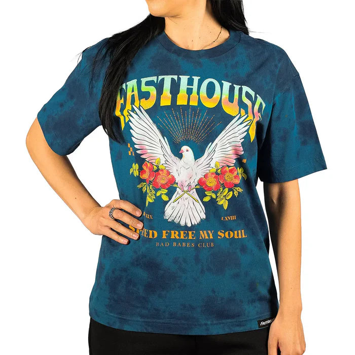 WOMENS DOVE RELAXED FIT SS TEE (Indigo Crystal) | FASTHOUSE