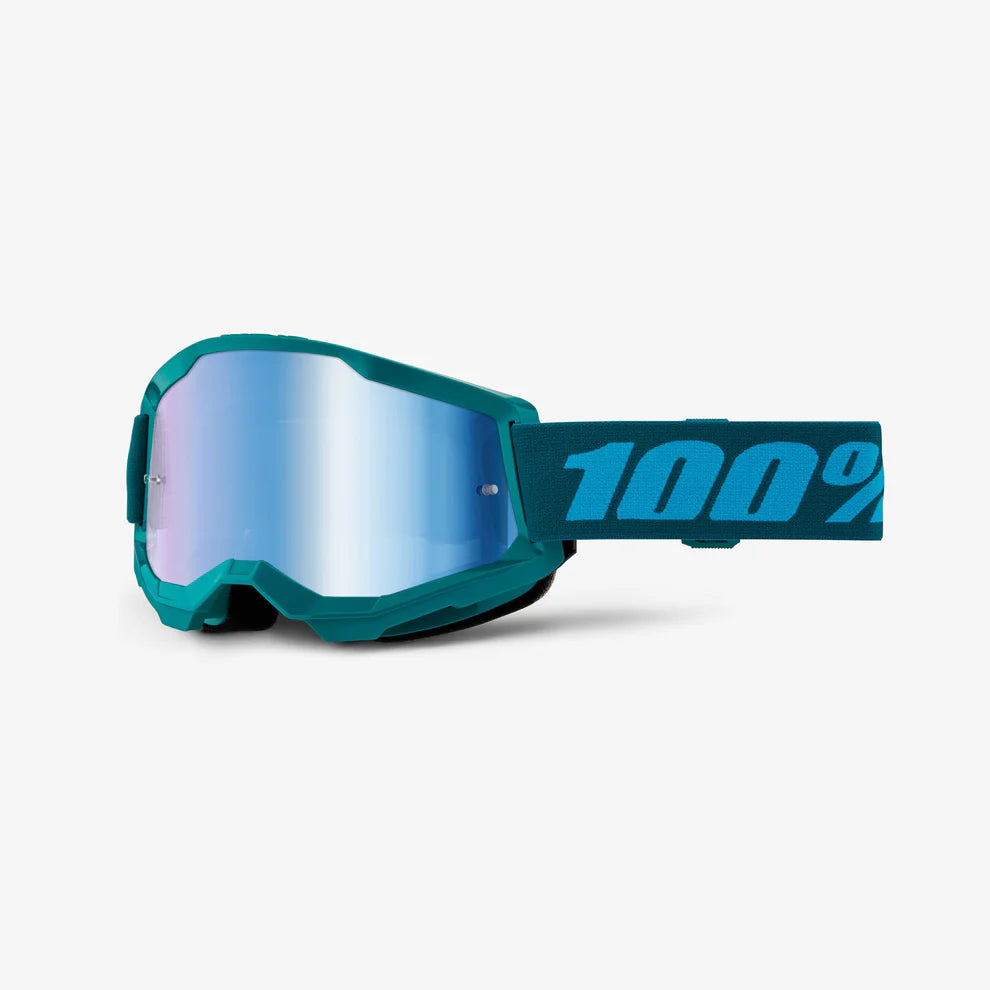 100% STRATA 2 Goggle Stone - Mirror Blue Lens
