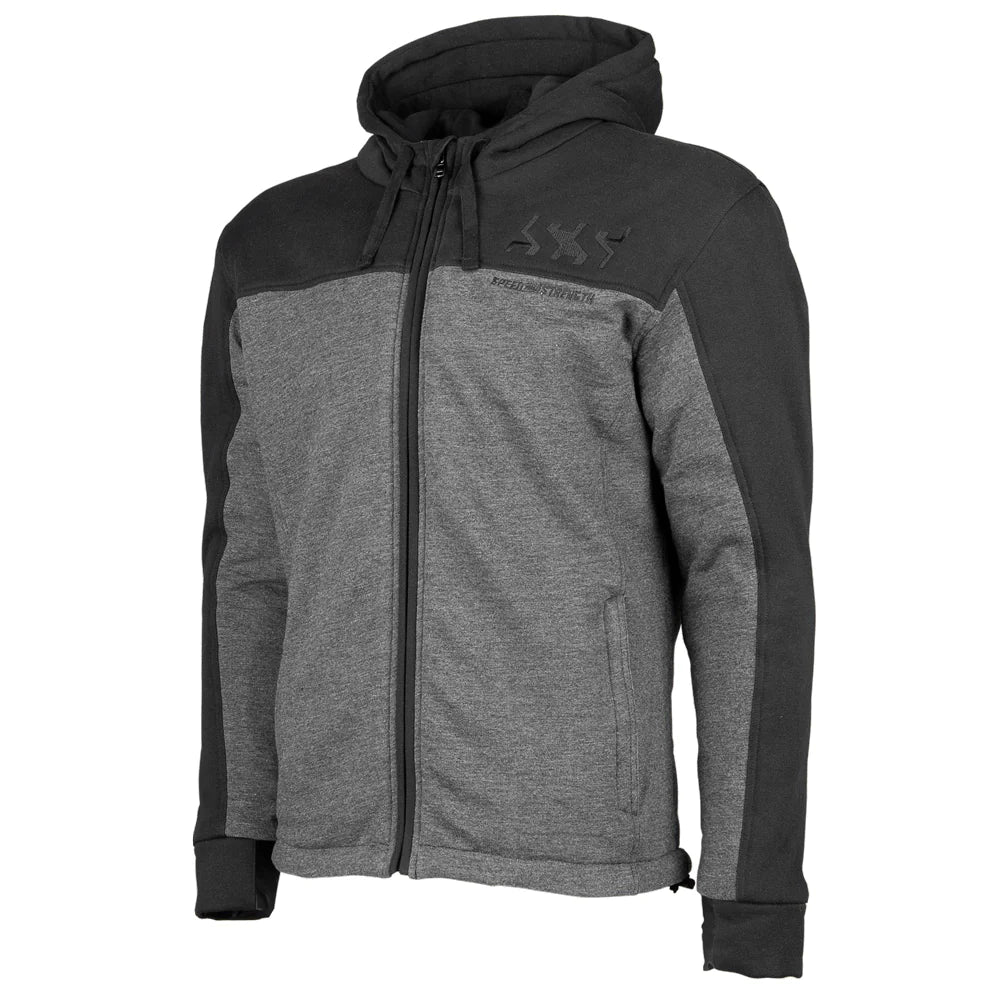 HAMMER DOWN ARMOURED/ REINFORCED HOODY (Black/Grey) | Speed and Strength
