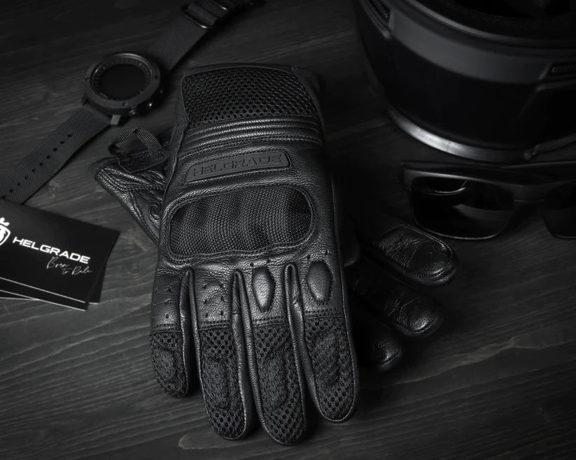 HENDRIX LEATHER/MESH GLOVES (Black) | Helgrade