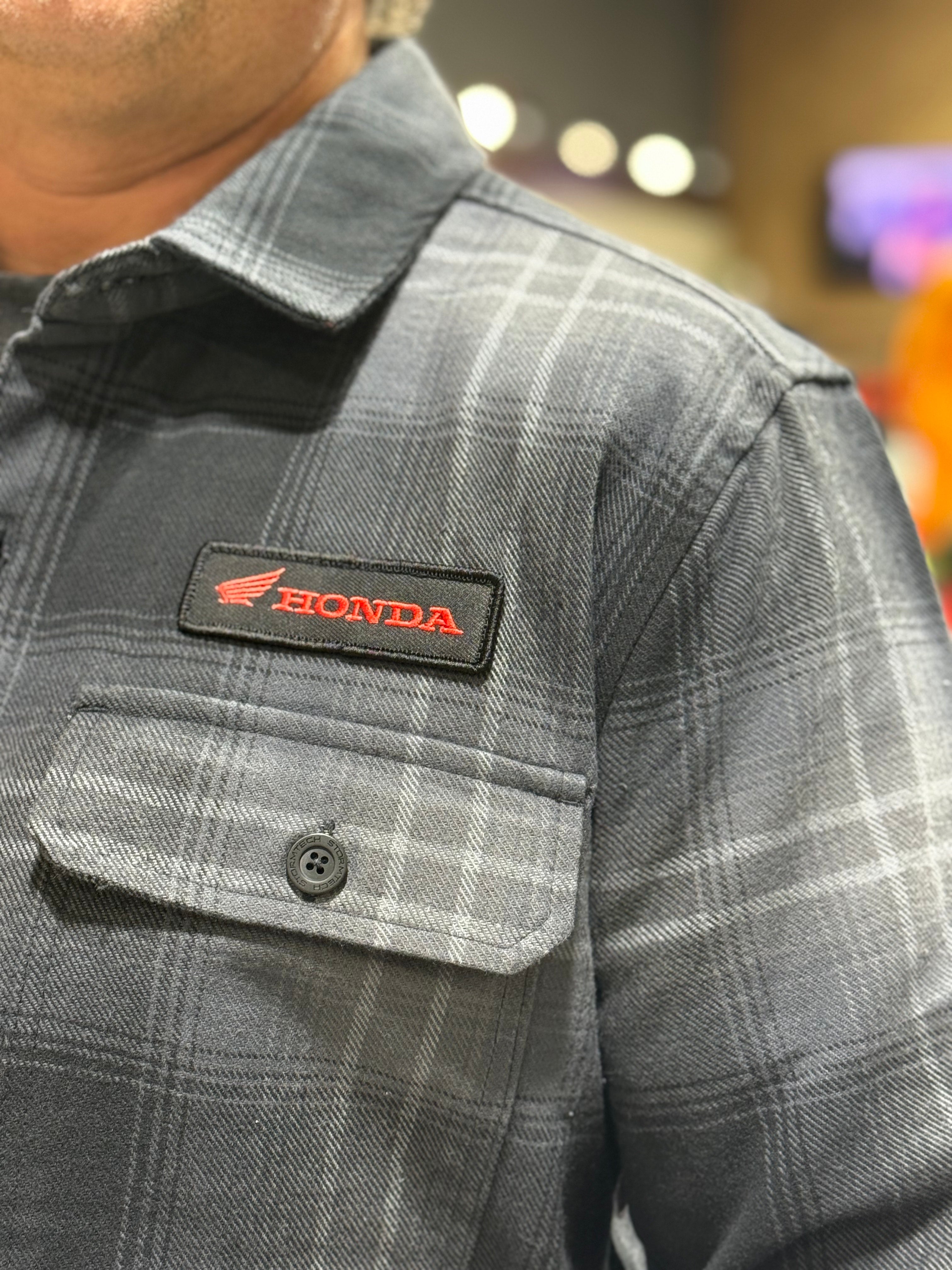 MEN'S PLAID SHACKET HONDA (Charcoal) | TNT
