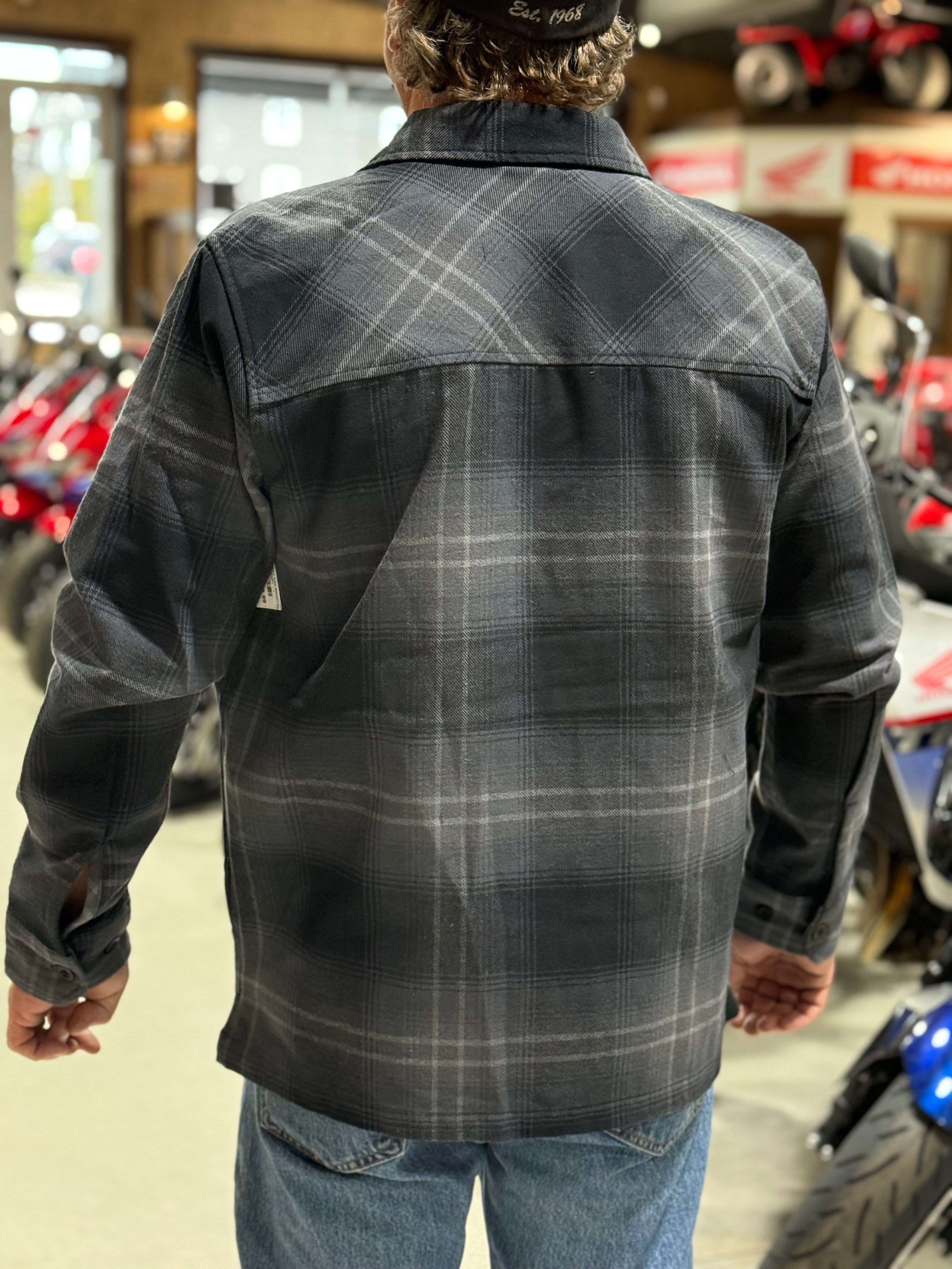 MEN'S PLAID SHACKET HONDA (Charcoal) | TNT