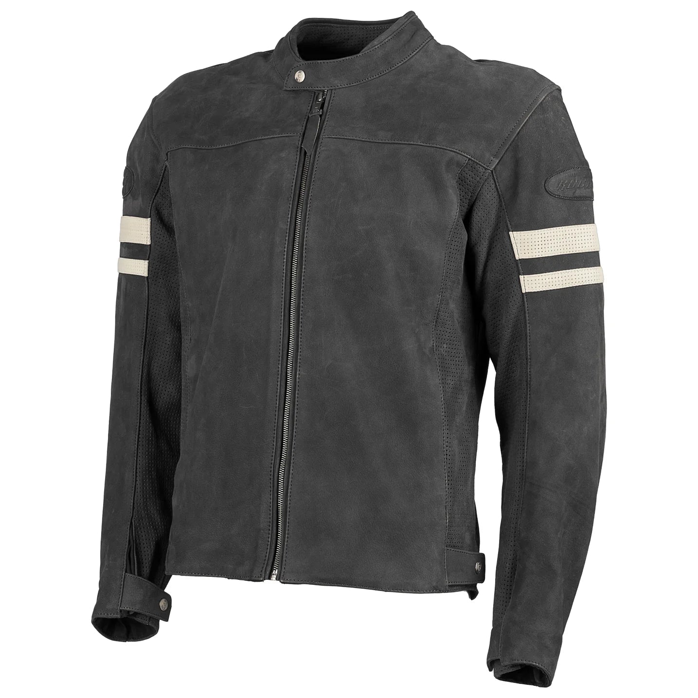CLASSIC 92 LEATHER JACKET (Black/White) | Joe Rocket