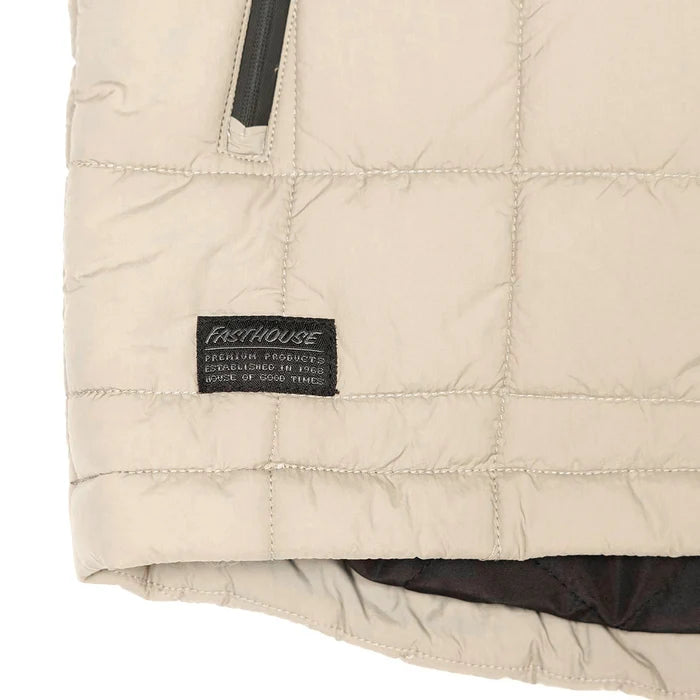 MEN'S LOGAN PUFFER JACKET (GREIGE/BLACK) | FASTHOUSE