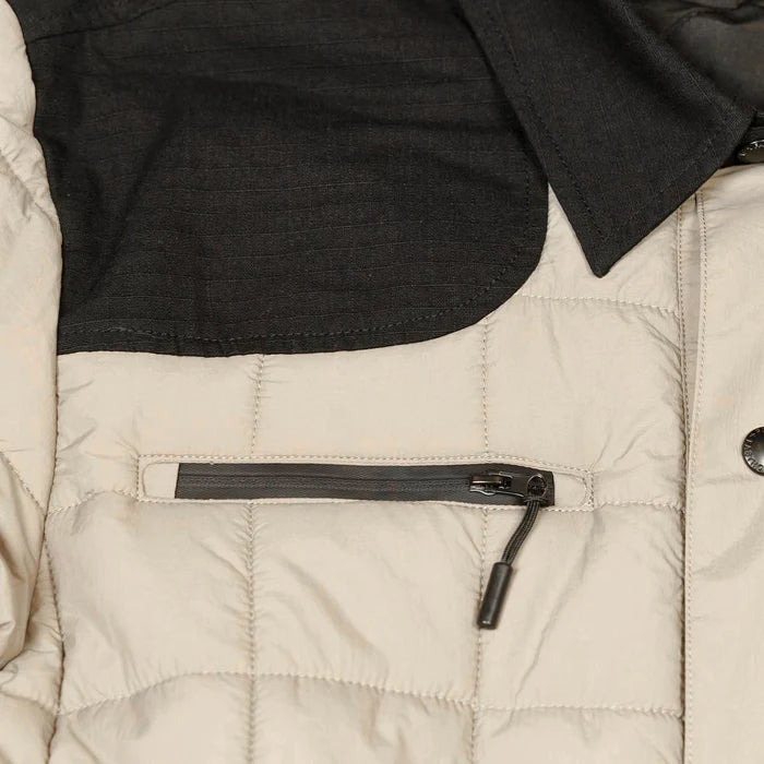 MEN'S LOGAN PUFFER JACKET (GREIGE/BLACK) | FASTHOUSE