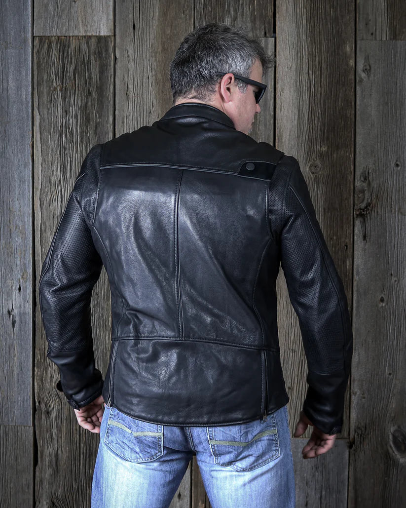 MEN'S MADSEN LEATHER JACKET (Black) | Helgrade